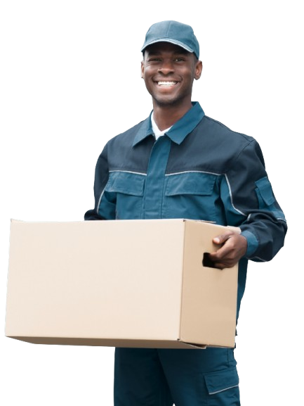 Équipe de déménageurs Samy Dem Pro devant un camion